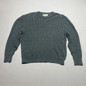 VTG Cabelas Sweater Women’s XL Gray Cable Knit Cotton Heavyweight Outdoors